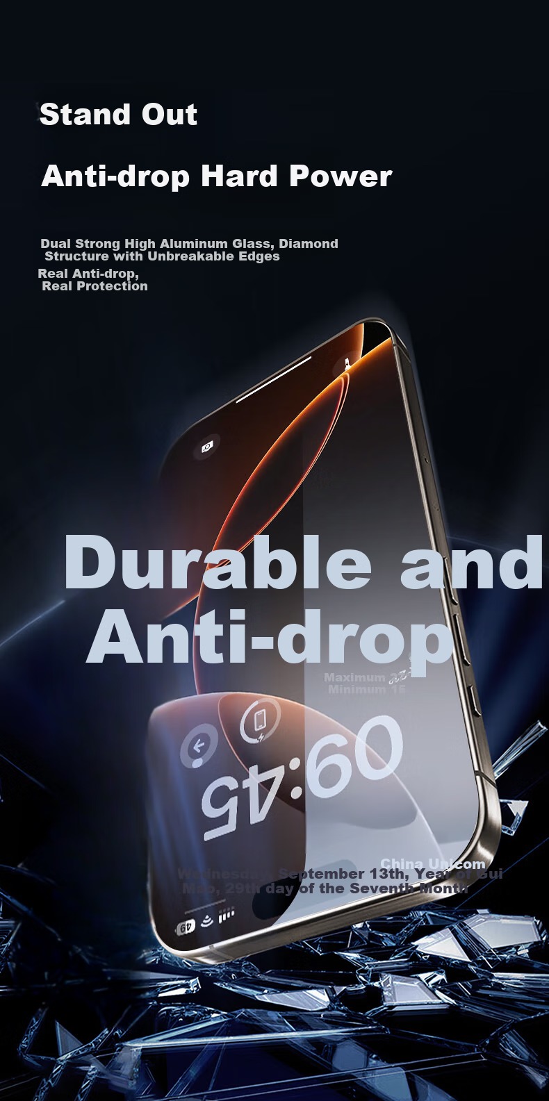 Защитное стекло ALittleFlower для Apple iPhone 16 Plus, без рамки, HD, антиотпечатки, противоударное, 2 шт.