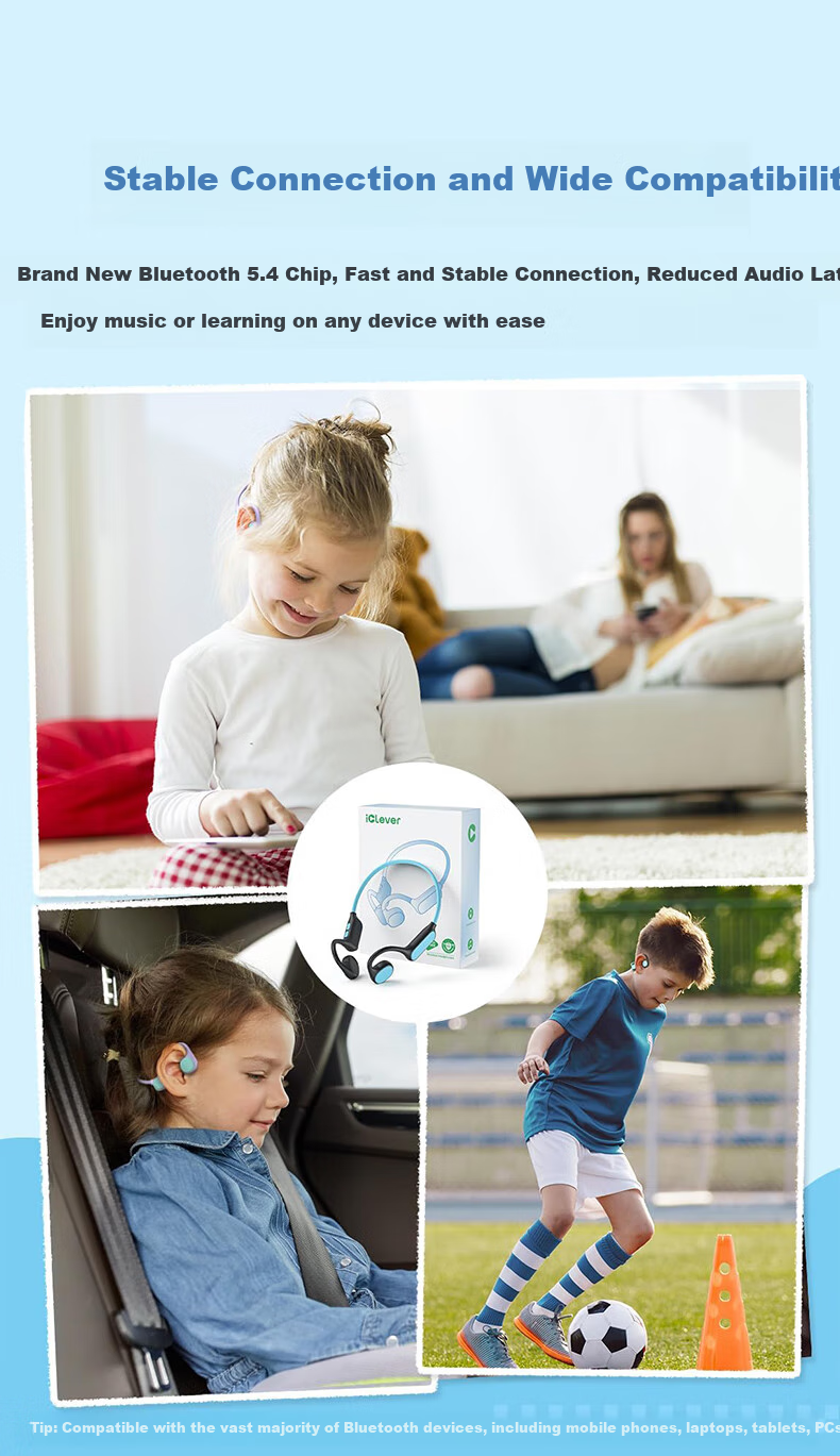 Беспроводные наушники Tribit Student Bluetooth, детские, не вкладыши, для онлайн-уроков, помощи в обучении, тренировки памяти, спорта, прослушивания музыки, накладные