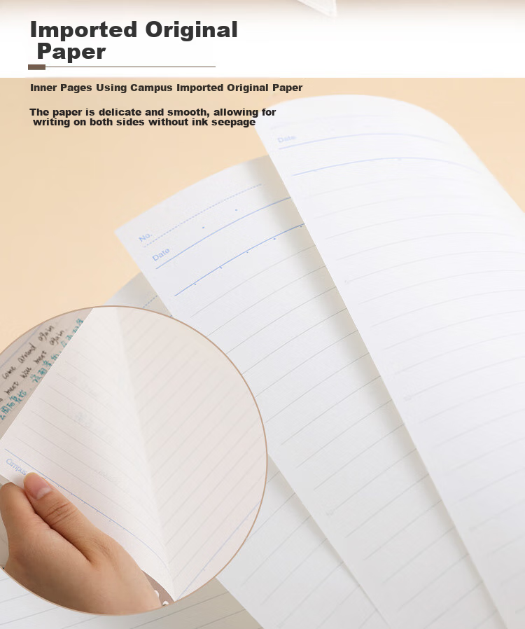 KOKUYO Campus Wireless Binding Notebook, 60 Sheets, 300 Grids, 3-Pack, Kraft Paper Composition Notebook WCN-CNB1669