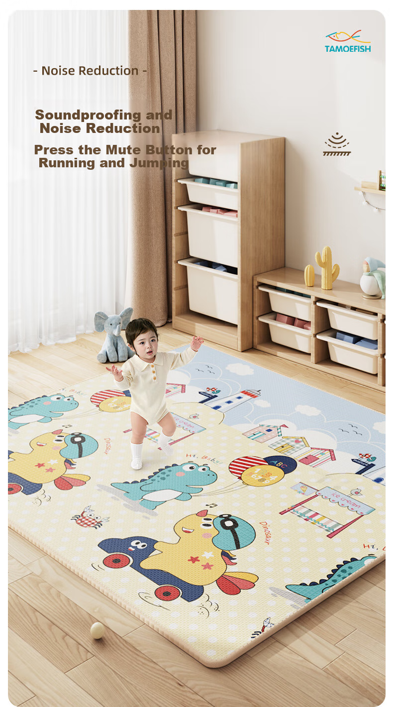 Детский игровой коврик Tamengyu, двойной, утолщенный, 2 см, нескользящий, игровой, подарочный