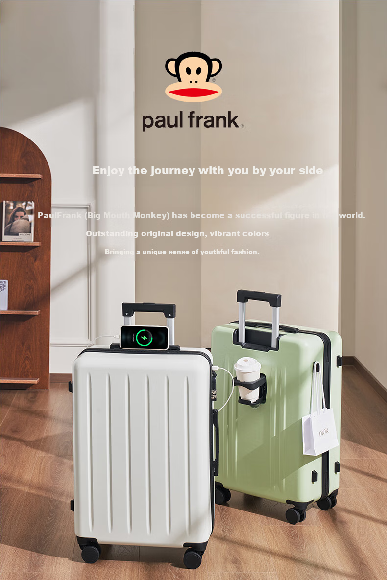 Чемодан Paul Frank, 20-дюймовый, ABS+PC, с кодовым замком, 4 колеса, для деловых поездок и учебы