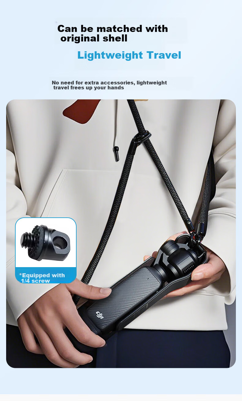 Ремешок YOUFES для DJI Pocket 3, нагрудный, на запястье, противоскользящий, противоугонный, выдвижной ремень безопасности, аксессуар для камеры Osmo
