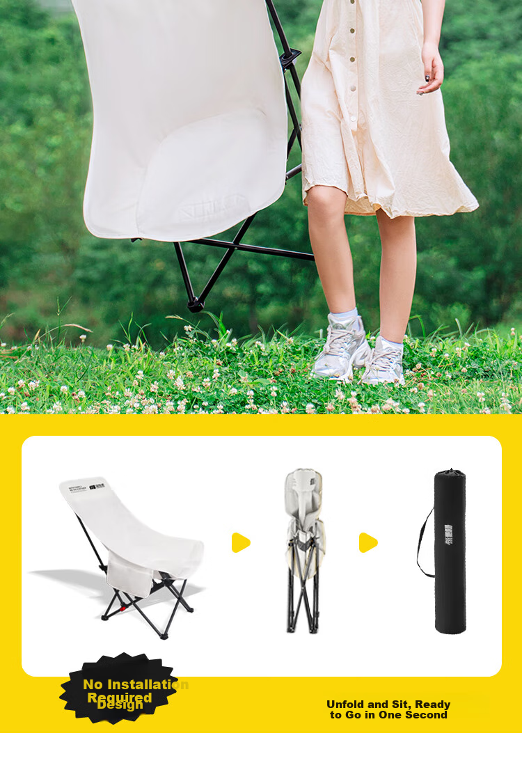 TAN XIAN ZHE Moon Chair, складной стул для отдыха на природе, с регулируемой высотой, высокий, для пляжа, портативный, для рыбалки