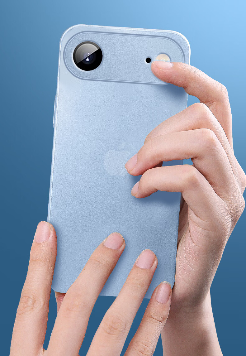 Чехол NEYAA для iPhone 17 Air, защита всей камеры, ультратонкий матовый полупрозрачный силиконовый чехол, противоударный, для мужчин и женщин, цвет "Далёкая горная синь"