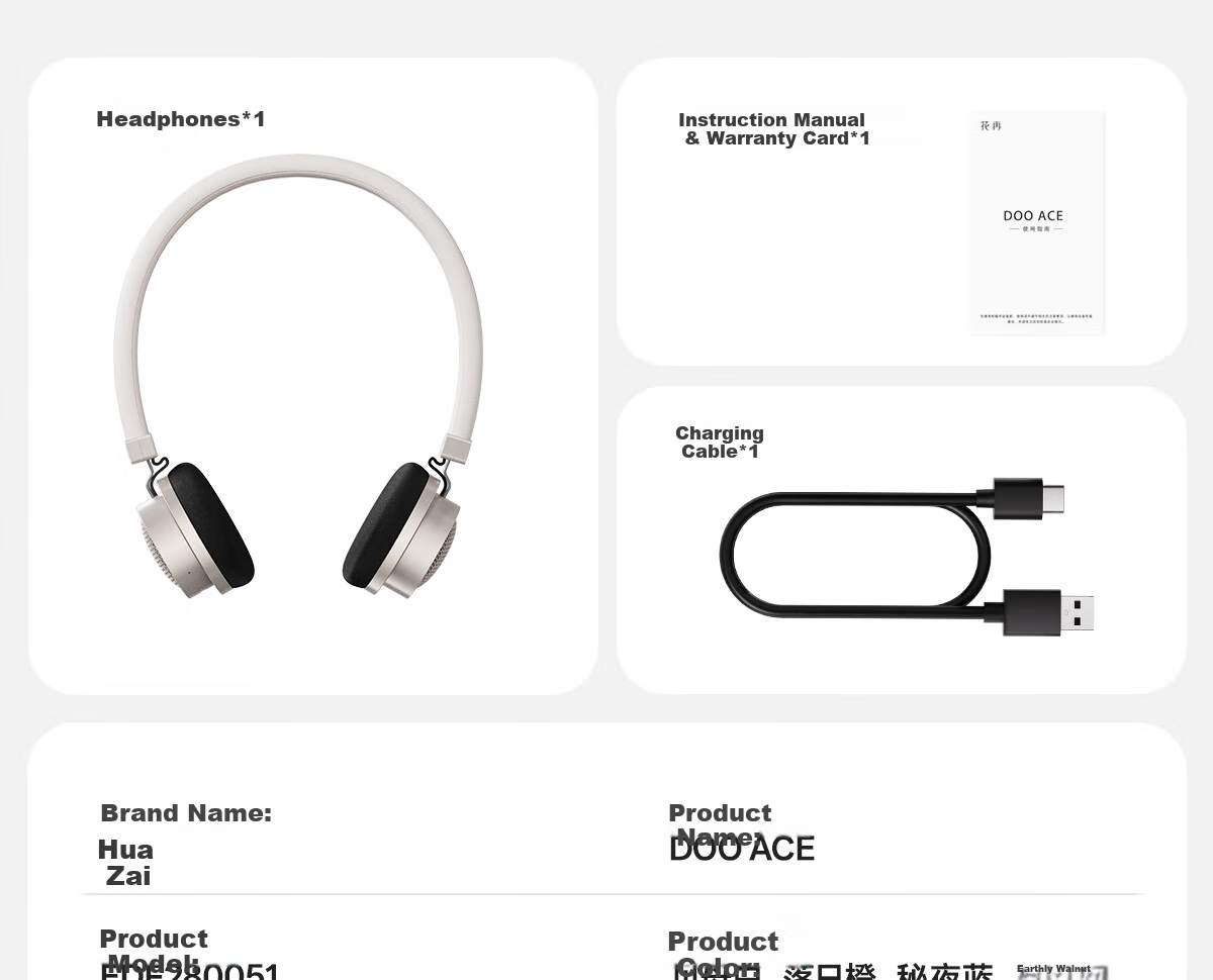 Беспроводные Bluetooth-наушники Manbuzhehuazai Doo Ace, ретро-стиль, Bluetooth 6.0, проводное и Bluetooth-соединение, для Apple, Huawei, Xiaomi, цвет "Мать-жемчуг белый"
