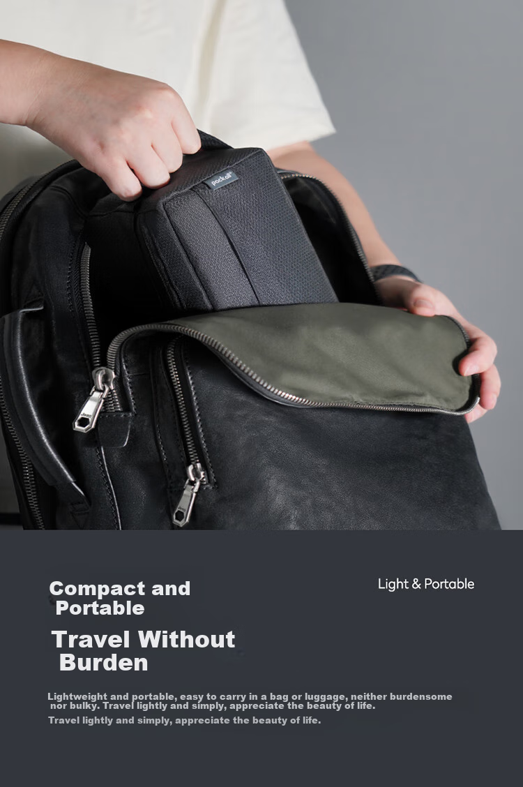 Мужская косметичка Pack All, вместительная, с отделениями для личных вещей, портативная, черная