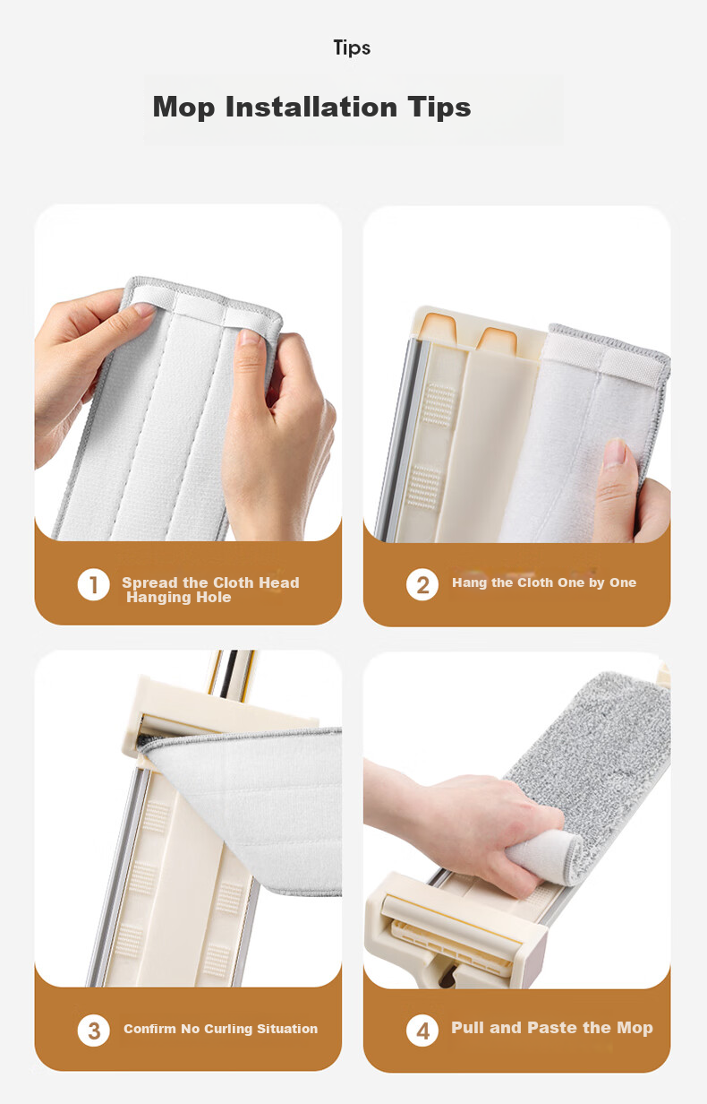 Швабра MARYYA Hands-Free Flat Mop, 42 см, 2 насадки в комплекте, бытовая универсальная швабра с водяным скребком, впитывающая швабра для пола