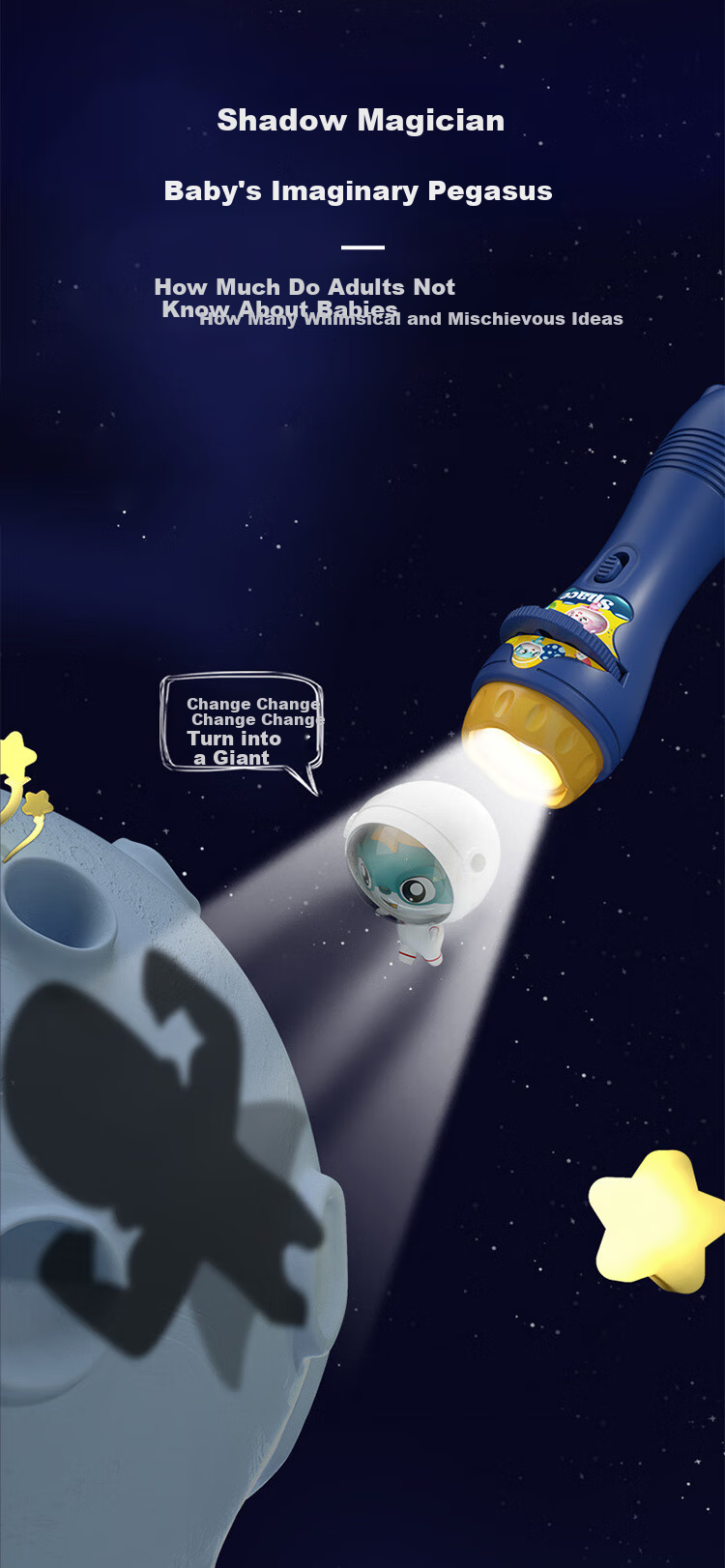 Детский проектор-фонарик DOCTOR MA с 64 узорами, развивающая игрушка для раннего обучения, подарок на день рождения