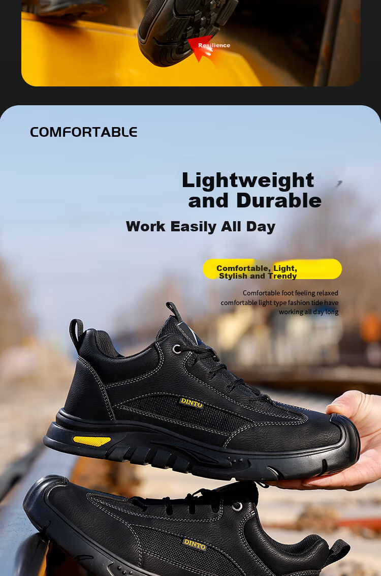 Рабочие ботинки Jingtu Safety Shoes мужские, противоударные, противопрокольные, износостойкие, размер 41