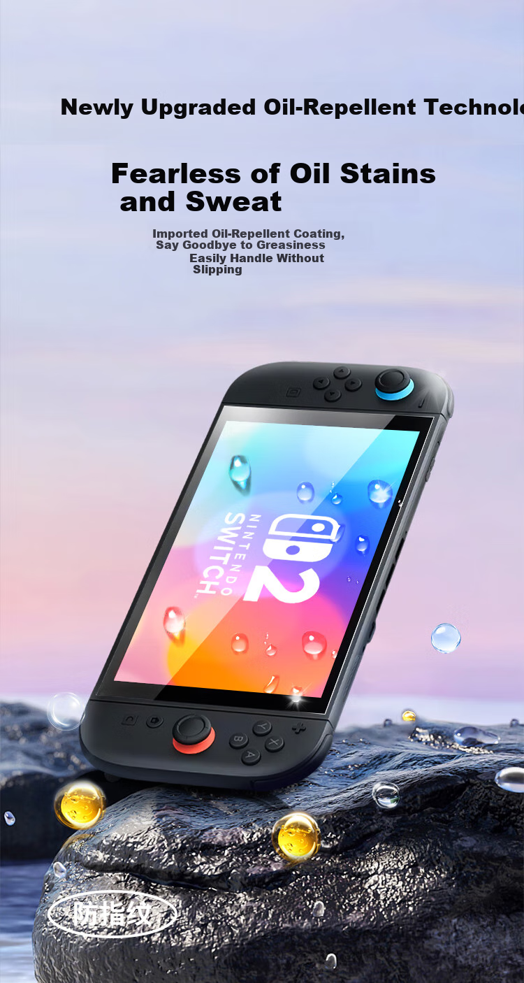 Защитная пленка BUBM для Nintendo Switch2 OLED, закаленное стекло HD, защита экрана, стикер для игровой консоли, с камерой для автоматической очистки от пыли