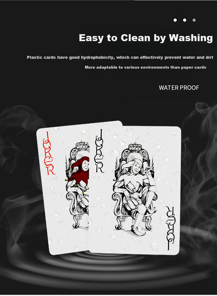 Колода игральных карт Wangjing Poker Texas Hold'em, пластиковые, водонепроницаемые, с крупным шрифтом, 55 карт