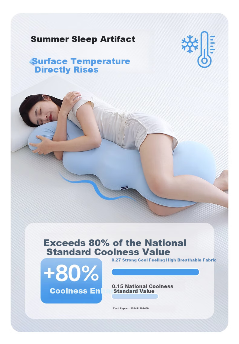 Подушка Memory Pillow Noyoke, для ног, поясницы, бокового сна, поддержки живота, обнимающая подушка, помощник для сна, поддержка спины беременных, подушка для беременных [Серый]