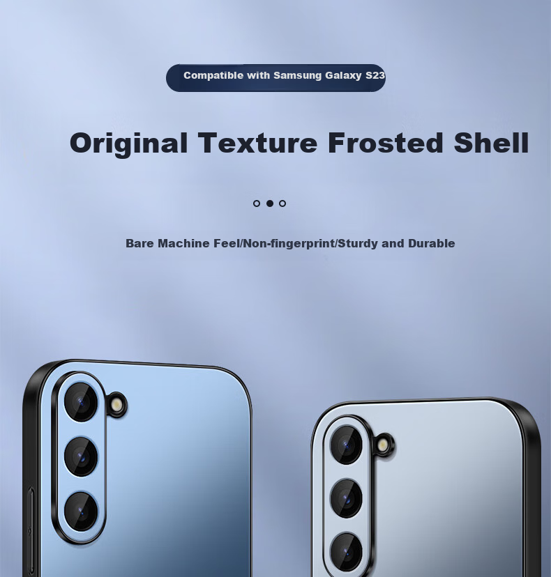 Чехол для Samsung S23 Shangsu, защитный, AG матовый, полный охват, черный графит