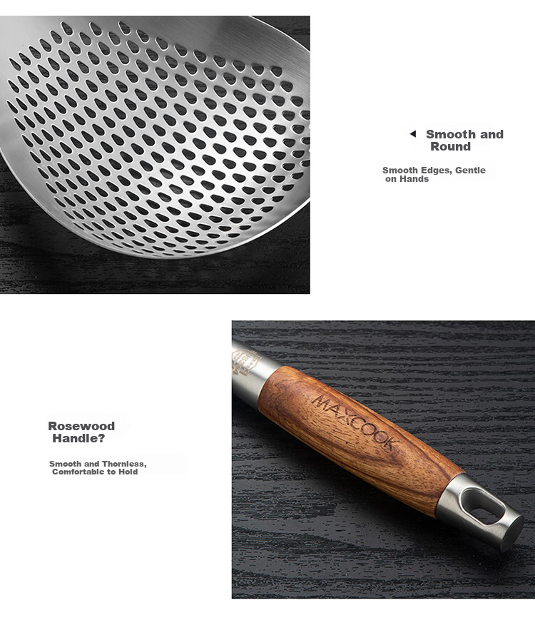 Шумовка с деревянной ручкой