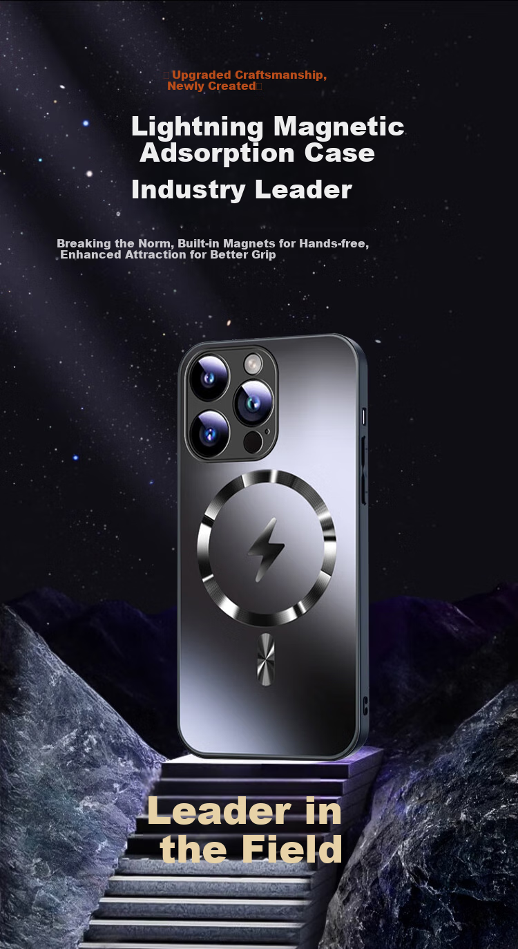 Чехол для iPhone 15 MagSafe Ekakashop, защита от падений, ультратонкий, бизнес-стиль, титановый цвет