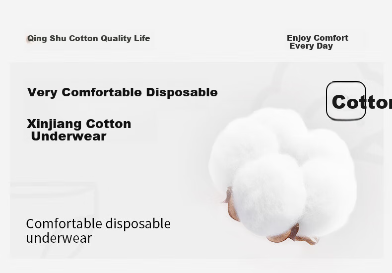Одноразовые мужские трусы Jingshumian Xinjiang Soft Cotton, 10 шт., размер L, серые
