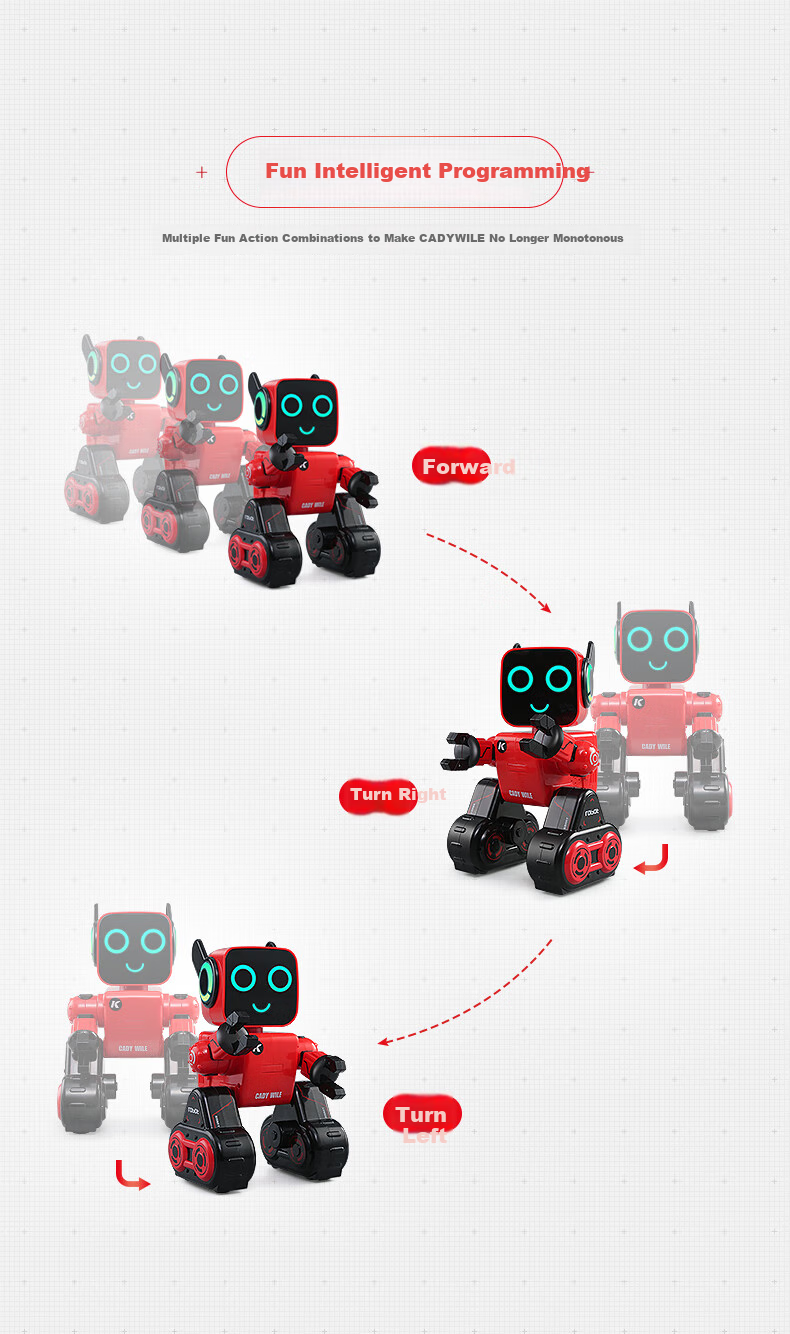 JINGDA TOYS Робот на радиоуправлении, программируемый, для детей от 3 лет, подарок на Новый год