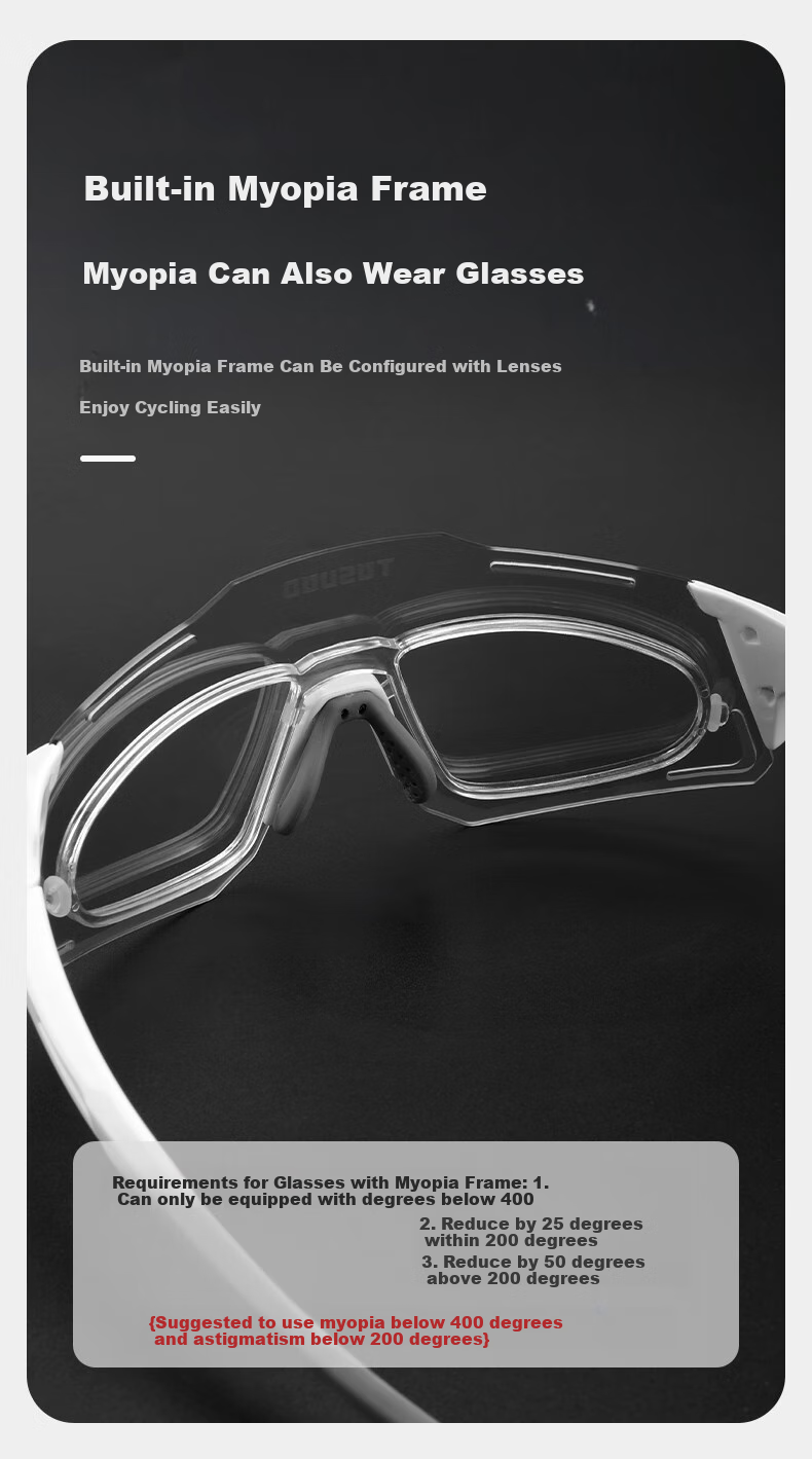 Велосипедные очки Tasiduizhang Day And Night Anti-Fog Cycling Glasses, ветрозащитные и пескозащитные без оправы для горного и шоссейного велосипеда