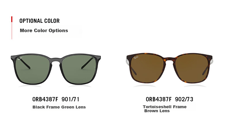 Солнцезащитные очки RayBan ORB4387F, унисекс, квадратная форма, коричневая оправа, коричневые линзы, размер 55