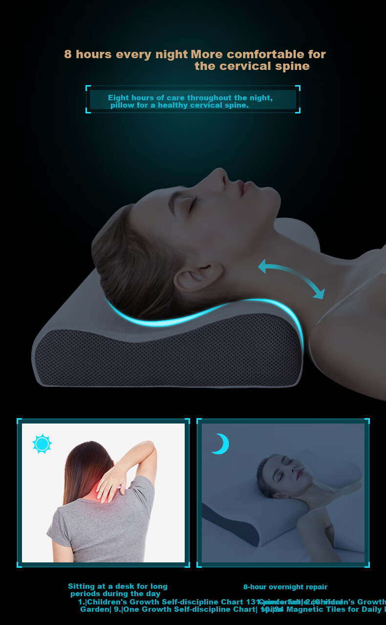Подушка Noyoke Memory Foam, ортопедическая, с эффектом памяти, для сна, поддержка шеи для взрослых, большой размер, высота 10 см
