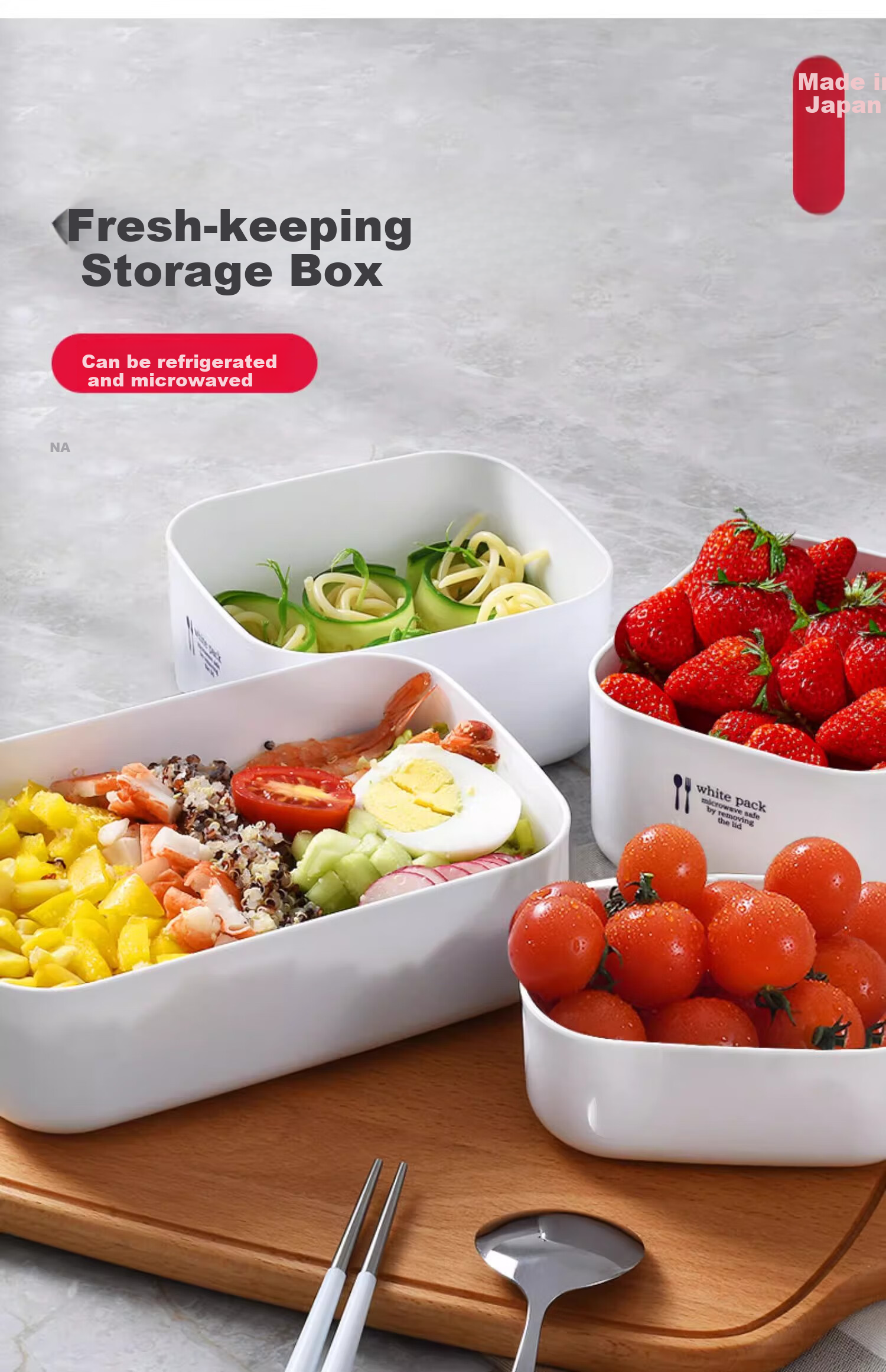 Контейнер для хранения продуктов KATEI STORY, пищевой, герметичный, для холодильника и микроволновой печи, 900 мл, прозрачный