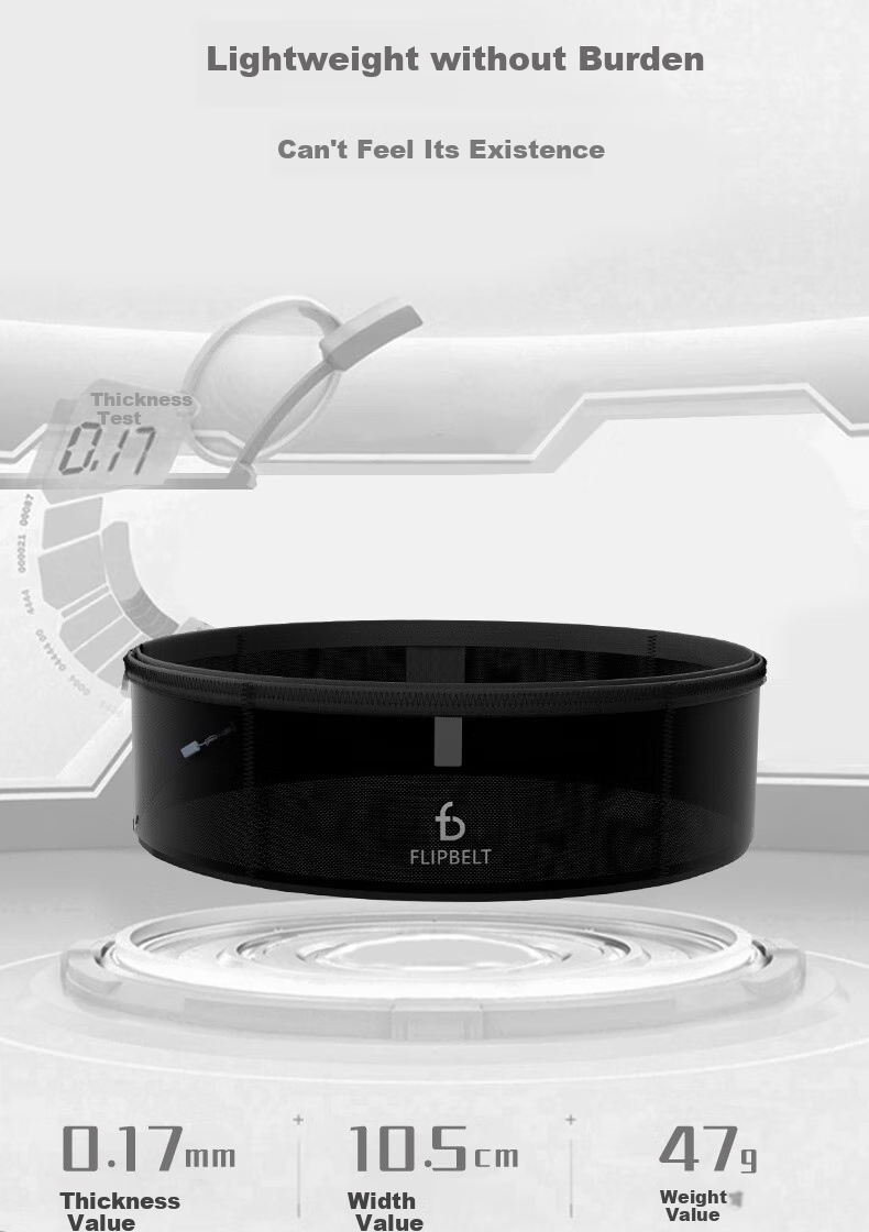 Поясная сумка Flipbelt [Легкая поясная сумка], спортивная сумка для бега, фитнеса, активного отдыха, походов, езды на велосипеде, для телефона, серая, размер M