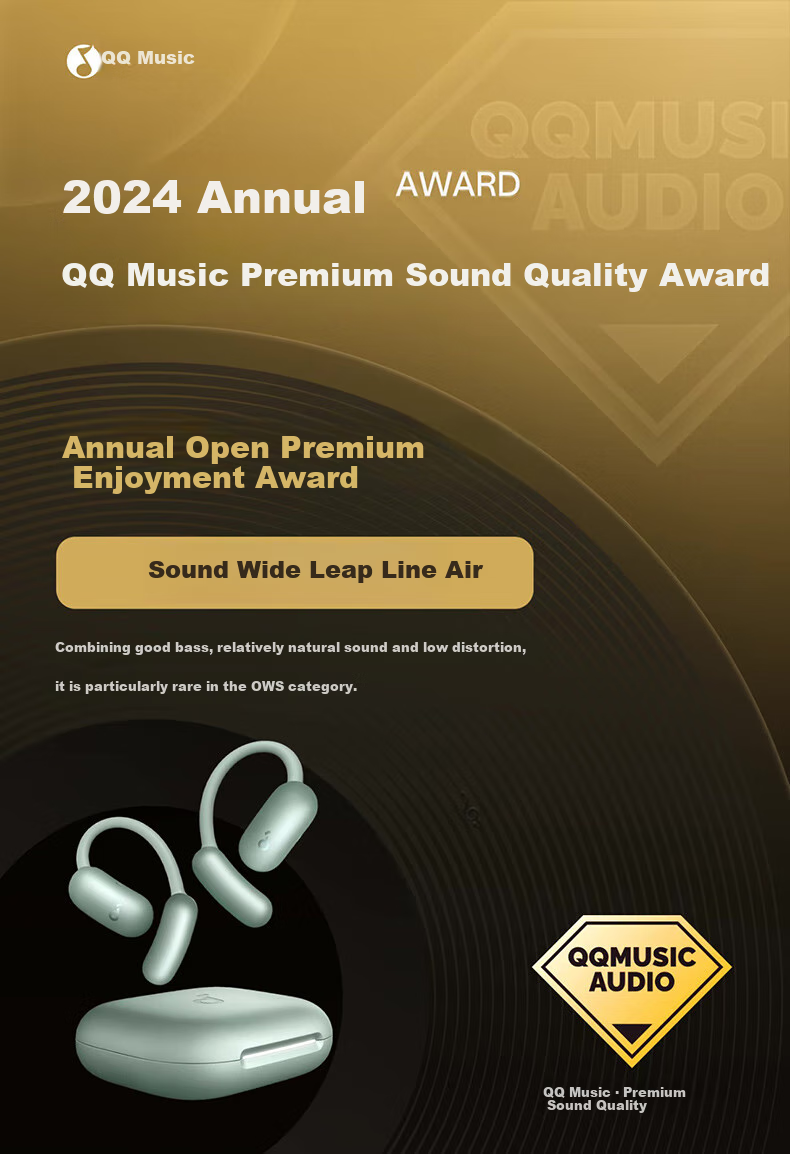 Беспроводные наушники SoundCore Anke Feiyue Air, с креплением на ухо, Bluetooth 5.4, черный