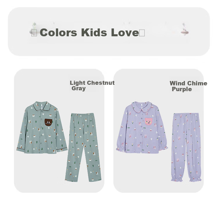 Комплект пижамы для мальчика Hodohome, 100% хлопок, с длинным рукавом, с мультяшным принтом, размер 165