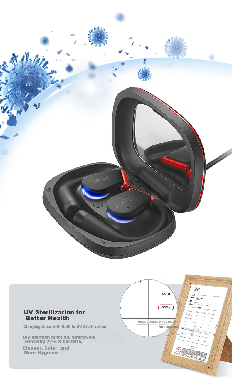 Беспроводные наушники Cleer ARC5 Sound Arc, Bluetooth 5.2, защита от воды и пота IPX7, с микрофоном, черный