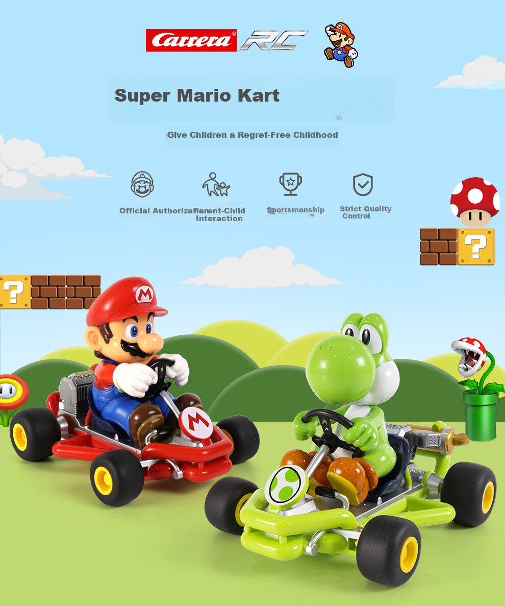 Радиоуправляемый автомобиль Carrera Mario Kart, электромобиль, подарок для детей и мальчиков