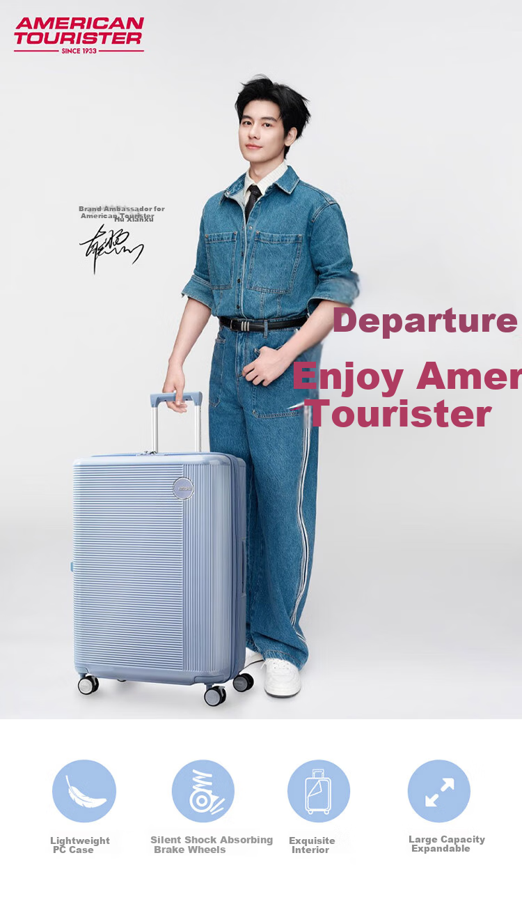 Чемодан AMERICAN TOURISTER 20-дюймовый, расширяемый, с кодовым замком, черный