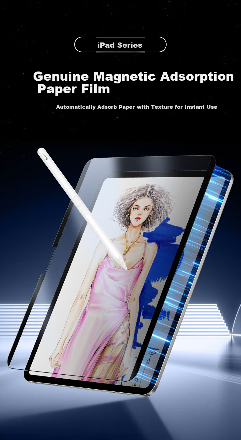ESR Магнитная пленка для iPad Pro 13 дюймов (2024/2025 M5/M4), защитная пленка для экрана, имитация бумаги, антибликовая, защита от отпечатков пальцев