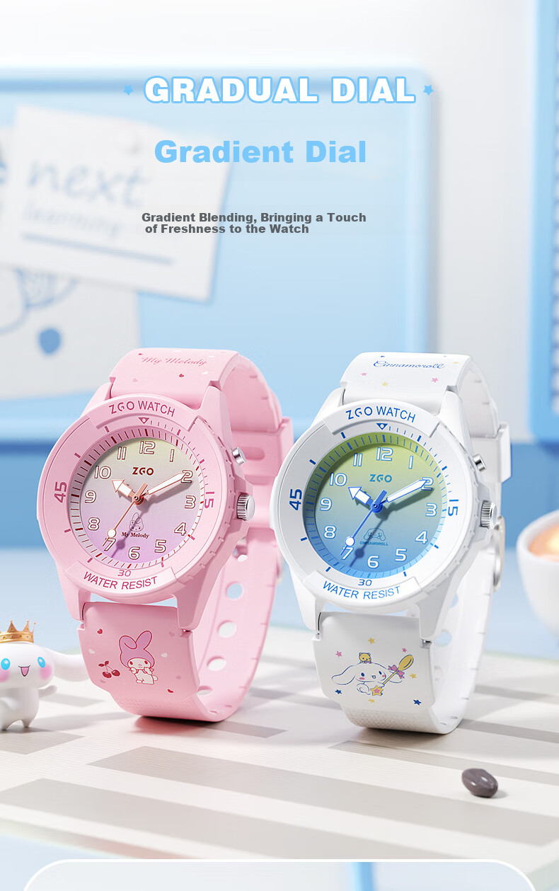 Детские часы ZGO Sanrio, водонепроницаемые, электронные, для девочек 6-12 лет, подарок