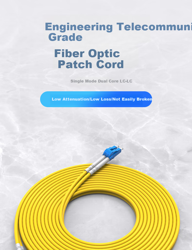 Оптический патч-корд Nokoxin Telecom-Grade, одномодовый двухжильный, 3 метра, LC-LC, UPC