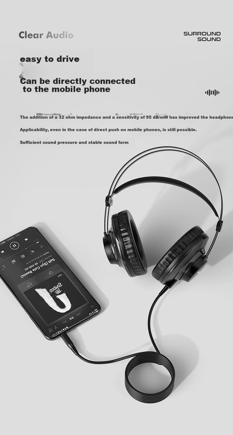 Наушники для мониторинга Newmine TL103, профессиональные, проводные, для студии, диджеев, стримеров