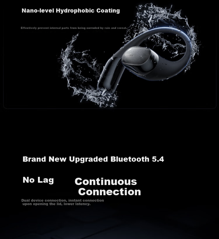 Беспроводные наушники Linklike Free12, Bluetooth 5.4, спортивные, накладные, с микрофоном, IPX5, белый
