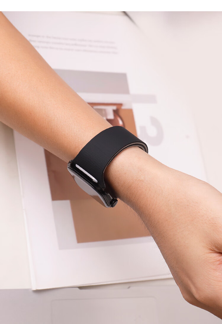 Ремешок MSSM для Apple Watch S11/S10 Silicone Magnetic Strap, IWatch Ultra3/2/s9/se3, черный