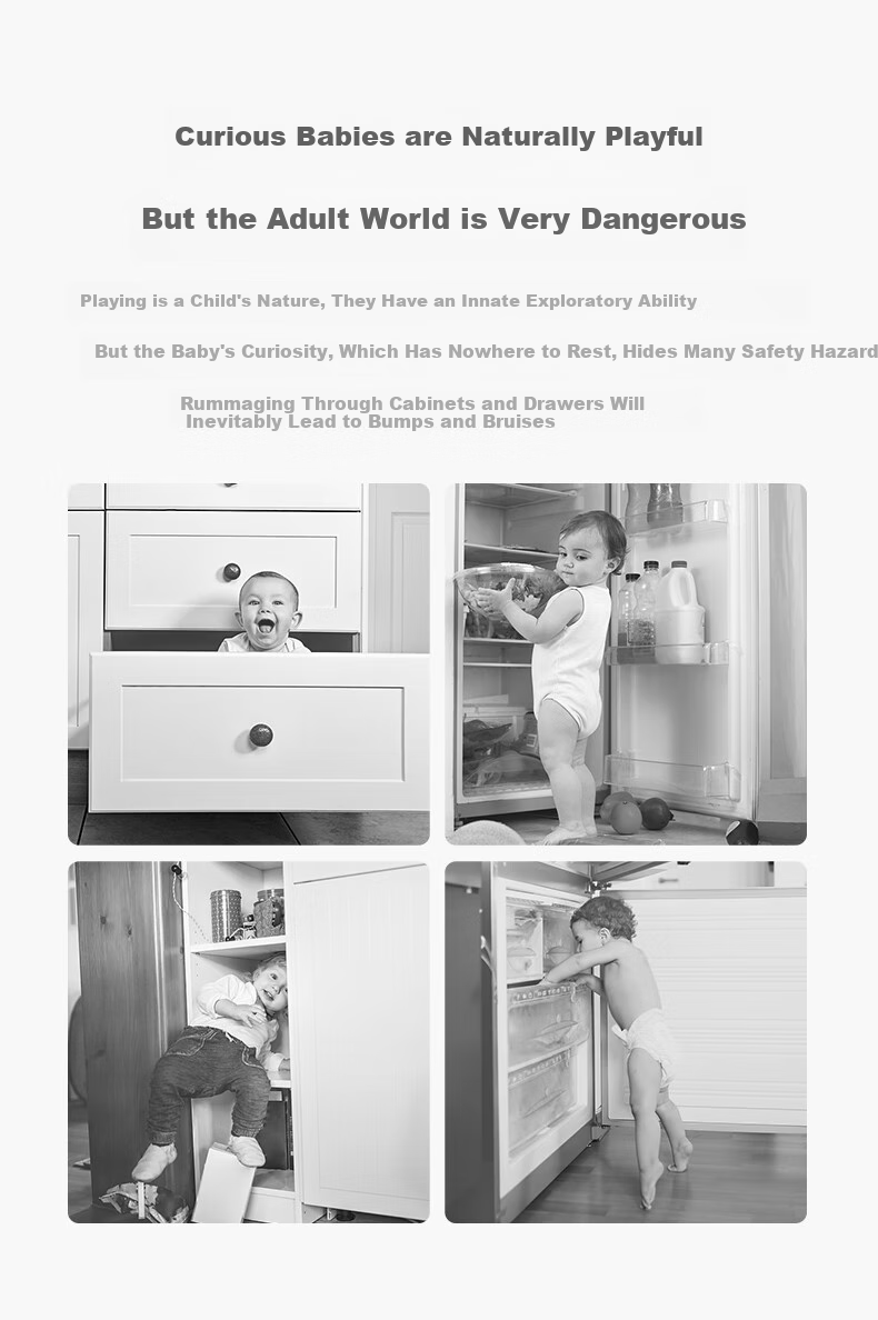 Защитный замок для детской безопасности Babycare, белый, 2 шт.