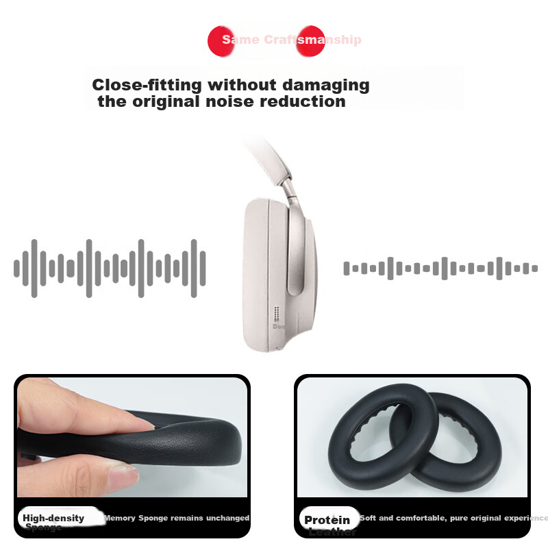 Защитный чехол KOVOL для наушников BOSE QC35/25/15, QuietComfort 35 Series, пена для ушей, серый
