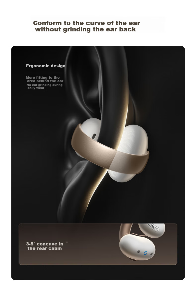 Беспроводные наушники SoundCore Anke AeroClip с зажимом, спортивные, для бега, с открытым дизайном, для Apple, Huawei, Xiaomi, розовые
