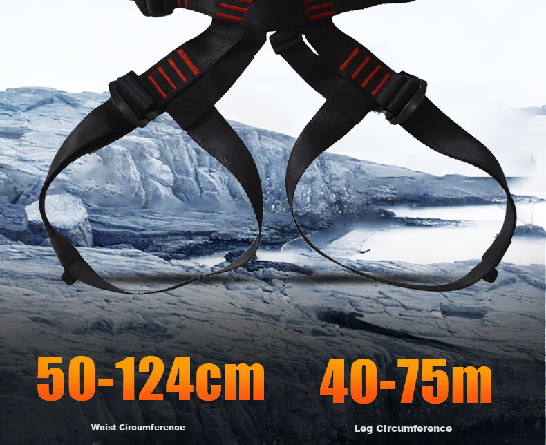 Веревка страховочная стальная Geermu Outdoor Escape, 8 мм, для спуска, с обвязкой, комплект 10 метров