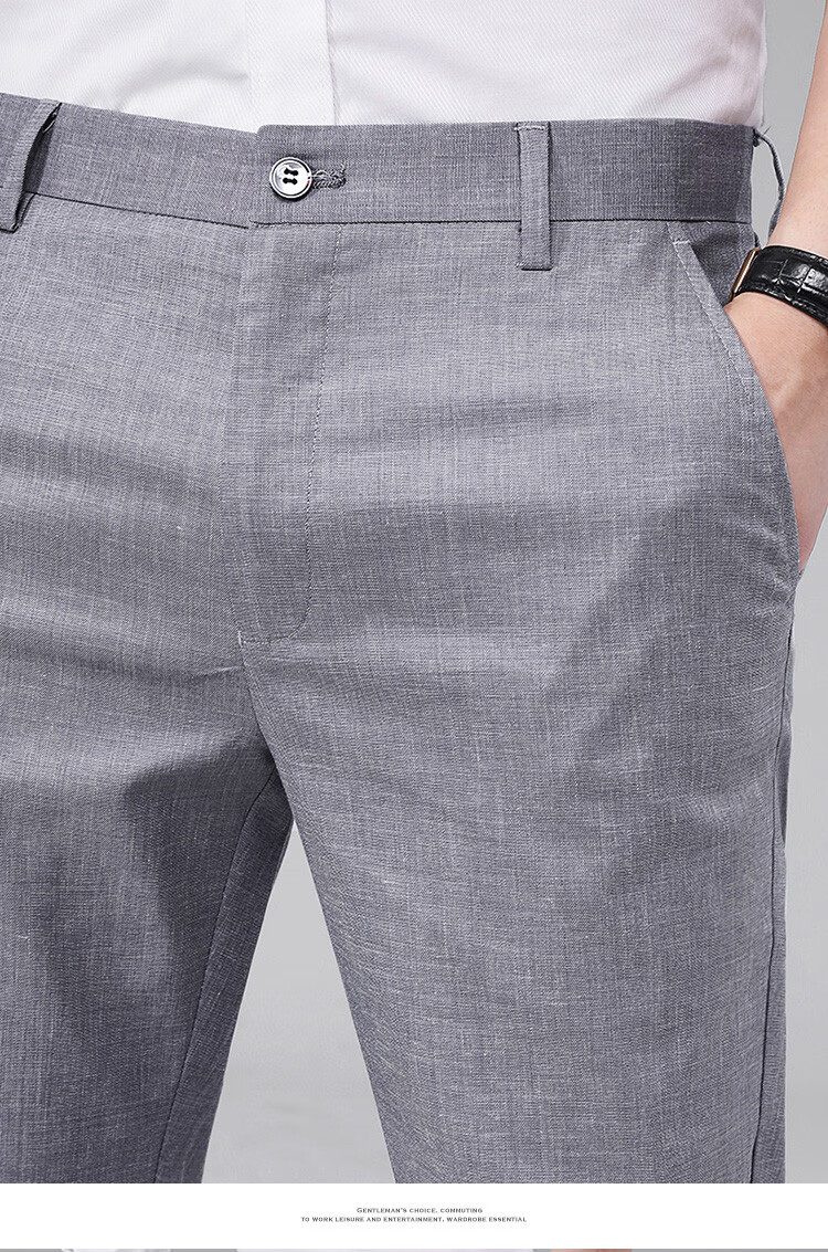 FIRS [Tencel Linen] Повседневные брюки для мужчин, деловые брюки прямого кроя, однотонные длинные брюки, подарок на День святого Валентина