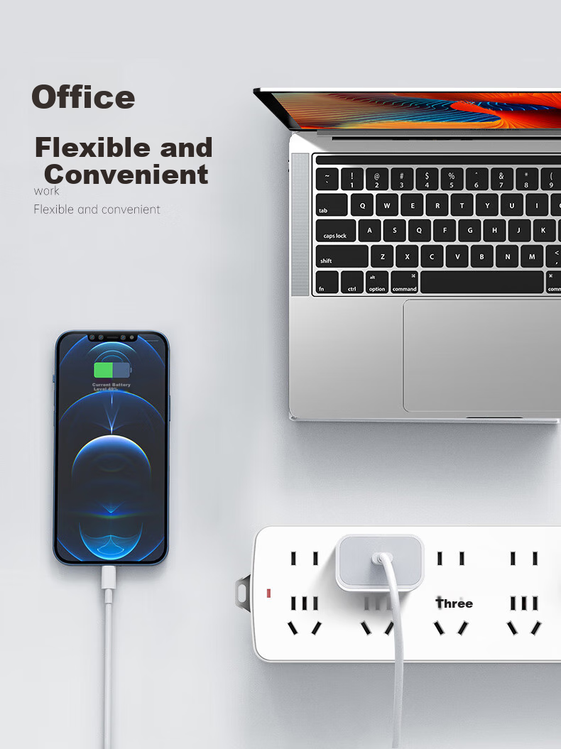 CHNT Master Control Socket/power Strip/outlet Strip/power Board/extension Cord Socket, 3-Outlet Combination Socket with Master Control, 1 Meter