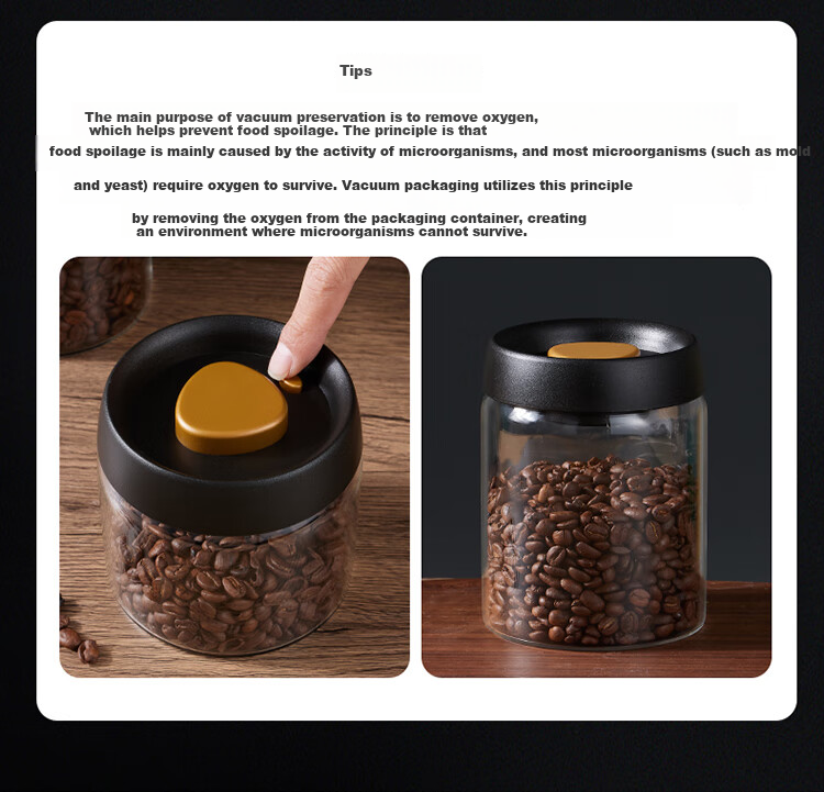 Ёмкость для хранения кофе BJ, герметичная, из боросиликатного стекла, 1200 мл