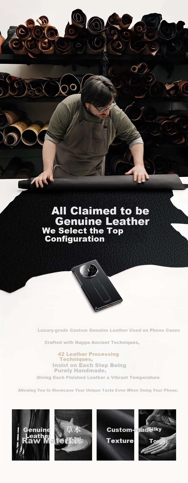 Чехол Mofei для Huawei Mate XT, кожаный, с защитой всего корпуса и дисплея, складной, с подставкой и скрытым ремешком