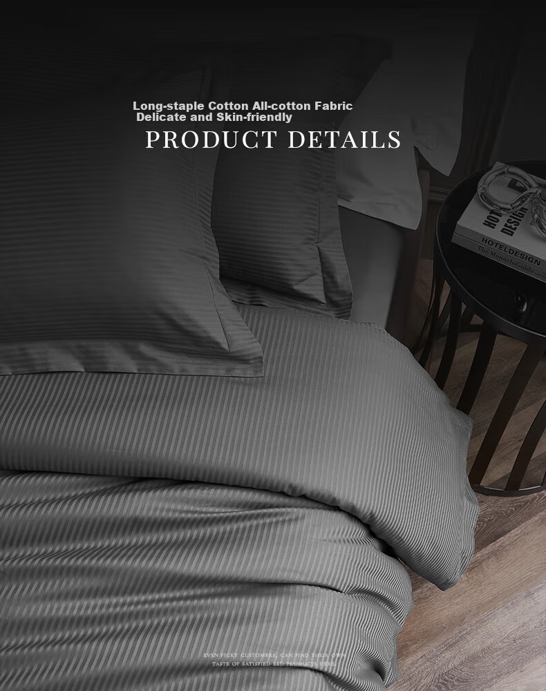 Постельное белье Canasin Hilton, 100% хлопок, размер 1.8м, евростандарт, серый