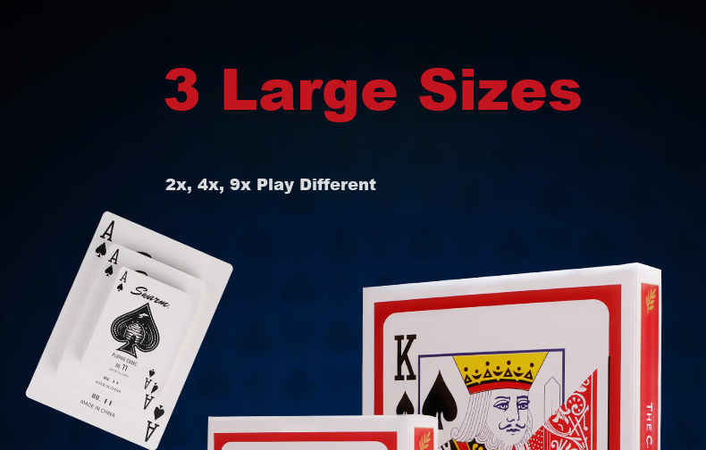 Игральные карты Wangjing Poker, 4x увеличенные, для покера Техасский Холдем, креативные аксессуары для настольных игр