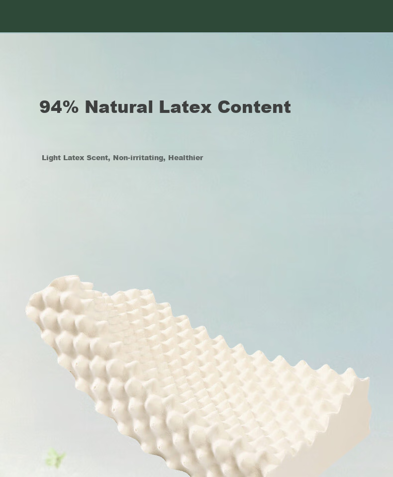 Подушка из натурального латекса Latex Systems, импортная, 94% содержания латекса, для взрослых, с волнообразным массажем