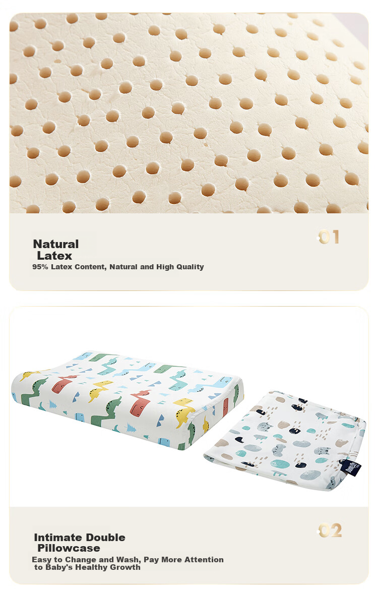Детская подушка Dunlopillo Children's Care Pillow для детей от 3 до 6 лет, натуральный латекс из Шри-Ланки