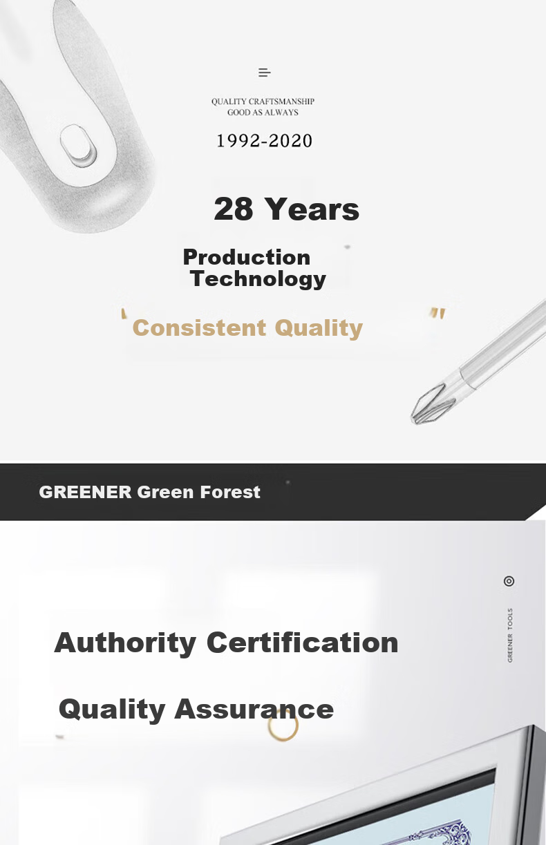 Набор отверток GREENER, 4 шт., магнитные, хромованадиевая сталь